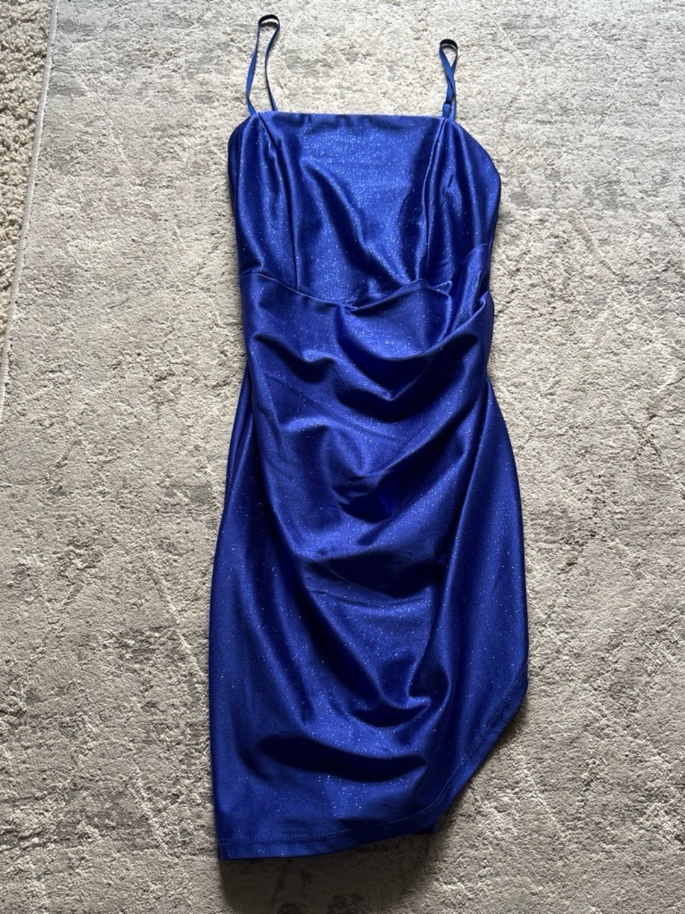 Honey and Rosie Royal Blue Sparkle Mini homecoming Dress